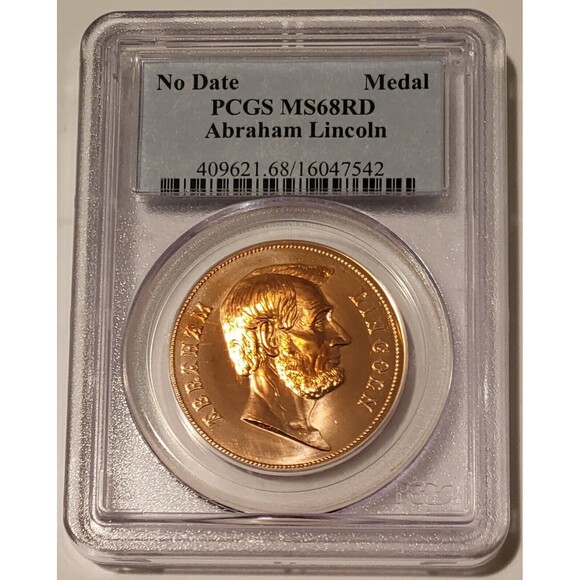 Abraham Lincoln Presidential Bronze Medal (No Date) MS68 RED PCGS - Picture 1 of 3
